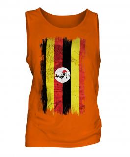 Uganda Grunge Flag Mens Vest