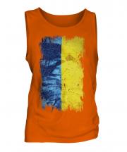Ukraine Grunge Flag Mens Vest