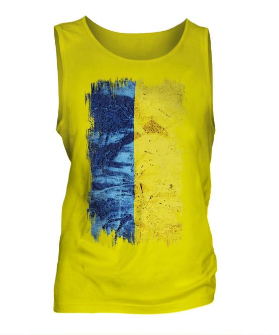 Ukraine Grunge Flag Mens Vest
