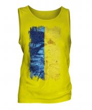 Ukraine Grunge Flag Mens Vest