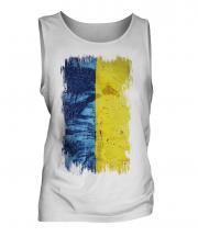 Ukraine Grunge Flag Mens Vest