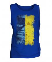Ukraine Grunge Flag Mens Vest