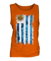 Uruguay Grunge Flag Mens Vest