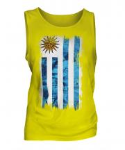 Uruguay Grunge Flag Mens Vest