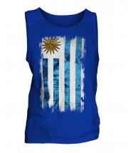 Uruguay Grunge Flag Mens Vest