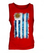 Uruguay Grunge Flag Mens Vest