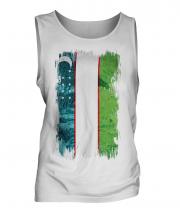 Uzbekistan Grunge Flag Mens Vest