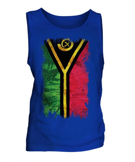 Vanuatu Grunge Flag Mens Vest