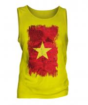 Vietnam Grunge Flag Mens Vest