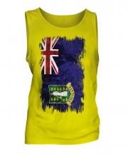 Uk Virgin Islands Grunge Flag Mens Vest
