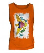 Us Virgin Islands Grunge Flag Mens Vest