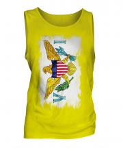 Us Virgin Islands Grunge Flag Mens Vest
