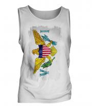 Us Virgin Islands Grunge Flag Mens Vest