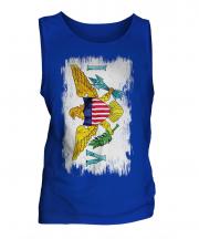 Us Virgin Islands Grunge Flag Mens Vest