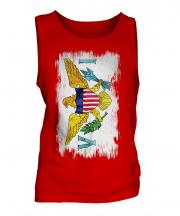 Us Virgin Islands Grunge Flag Mens Vest
