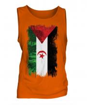 Western Sahara Grunge Flag Mens Vest