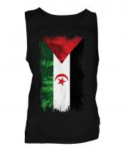 Western Sahara Grunge Flag Mens Vest