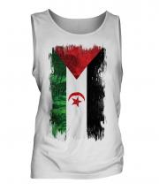 Western Sahara Grunge Flag Mens Vest