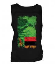 Zambia Grunge Flag Mens Vest