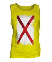 Alabama State Grunge Flag Mens Vest