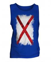 Alabama State Grunge Flag Mens Vest