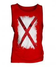 Alabama State Grunge Flag Mens Vest