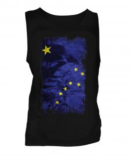 Alaska State Grunge Flag Mens Vest