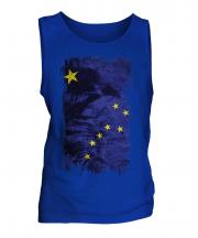 Alaska State Grunge Flag Mens Vest