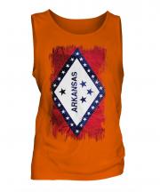 Arkansas State Grunge Flag Mens Vest