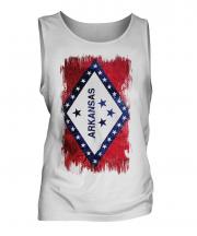 Arkansas State Grunge Flag Mens Vest