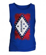 Arkansas State Grunge Flag Mens Vest