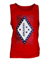 Arkansas State Grunge Flag Mens Vest