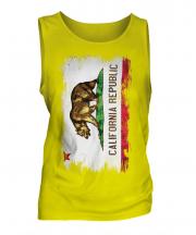 California State Grunge Flag Mens Vest