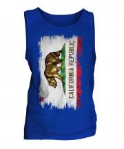 California State Grunge Flag Mens Vest