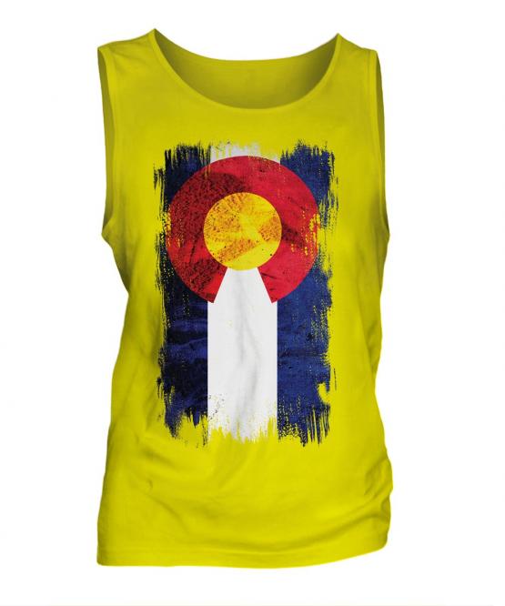 Colorado State Grunge Flag Mens Vest
