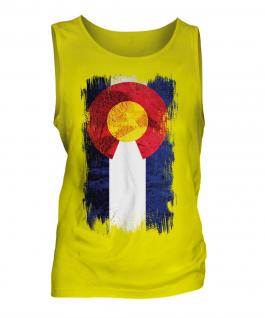 Colorado State Grunge Flag Mens Vest