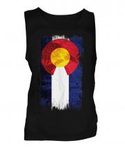 Colorado State Grunge Flag Mens Vest