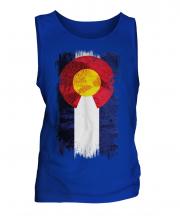 Colorado State Grunge Flag Mens Vest