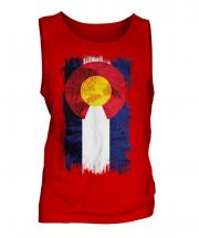 Colorado State Grunge Flag Mens Vest
