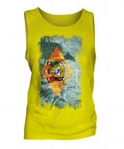 Delaware State Grunge Flag Mens Vest