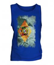 Delaware State Grunge Flag Mens Vest