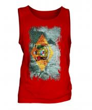 Delaware State Grunge Flag Mens Vest