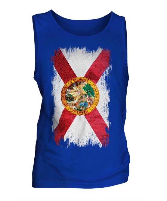 Florida State Grunge Flag Mens Vest