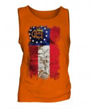 Georgia State Grunge Flag Mens Vest