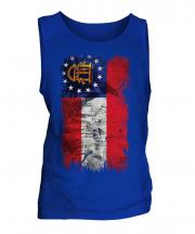 Georgia State Grunge Flag Mens Vest