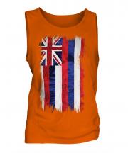 Hawaii State Grunge Flag Mens Vest