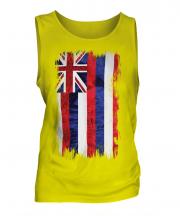 Hawaii State Grunge Flag Mens Vest