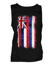 Hawaii State Grunge Flag Mens Vest