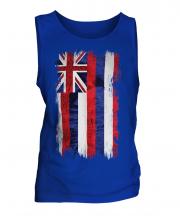Hawaii State Grunge Flag Mens Vest