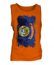 Idaho State Grunge Flag Mens Vest